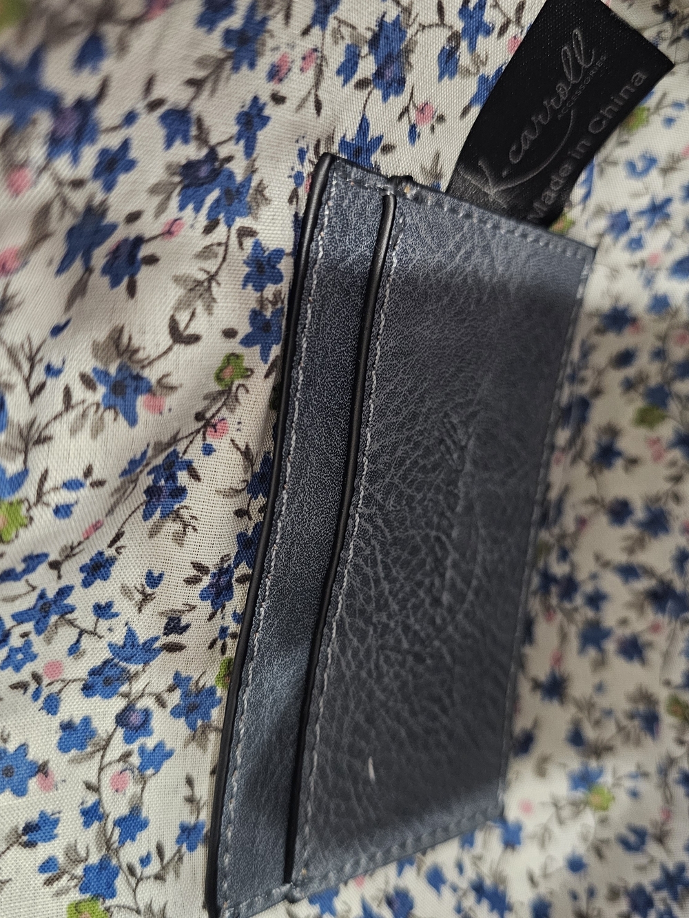 K. Carroll Denim blue Semi-Circle Crossbody Bag with RFID Protection - Picture 8 of 11